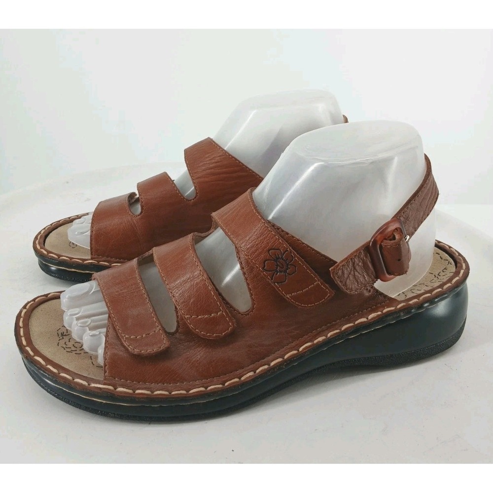 Kumfs Shoes Sandals New Zealand Womens Brown Leather Comfort Size 39 / 8.5  C2